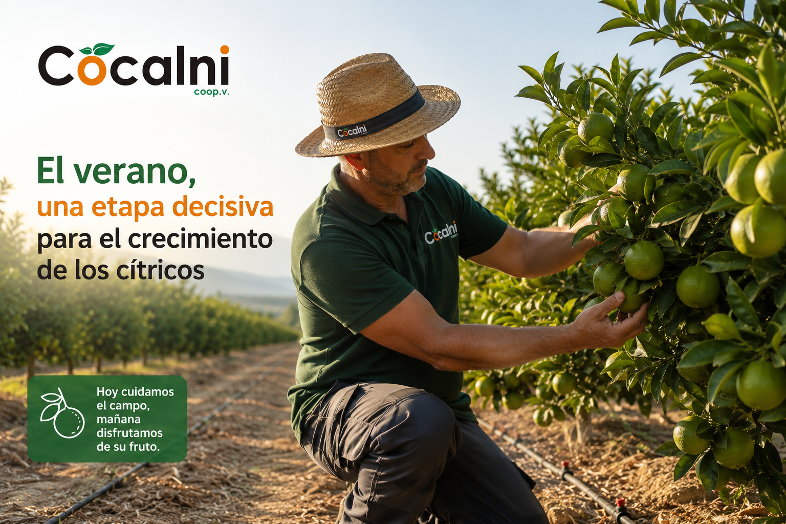 el verano es una etapa decisiva para el crecimiento de los cítricos